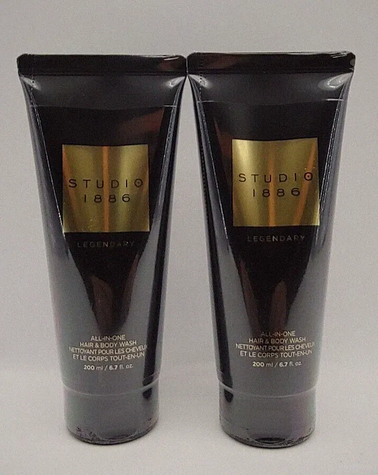 2 STUDIO 1886 Avon Legendary Hair & Body Wash 6.7 fl oz New Sealed