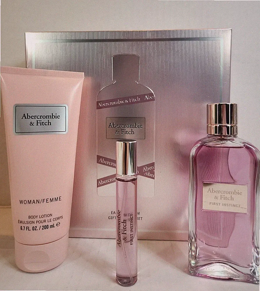 Abercrombie & Fitch Woman AUTHENTIC 3 Piece Gift Set 3.4 & .5 Parfum Lotion NIB