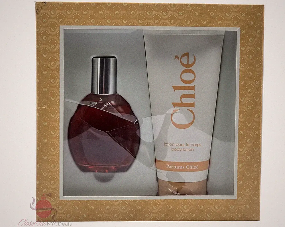 Chloe Perfume by Chloe Gift Set 2PC -3.4oz EDT Spray+6.7oz Body Lotion*VINTAGE*