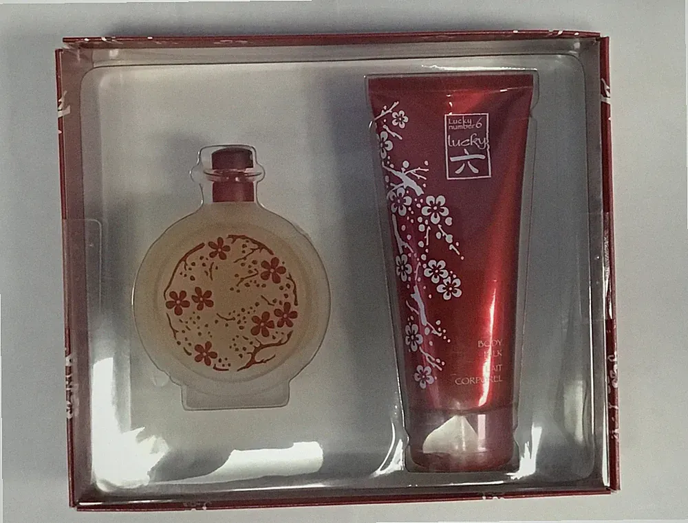 Lucky Number 6 2 Pc giftset 3.4 oz EDP perfume + Body Milk 6.7 oz Women