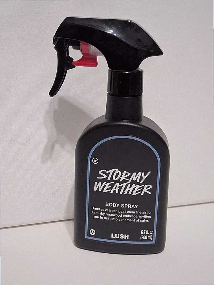Lush STORMY WEATHER Body Spray Fragrance ~ 6.7 Fl. OZ Brand New