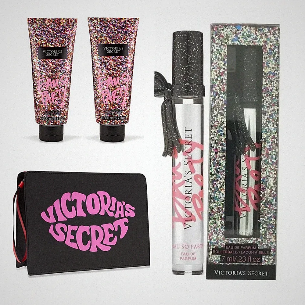 Victoria’s Secret EAU SO PARTY EDP Rollerball / Lotion(2) / Beauty Bag
