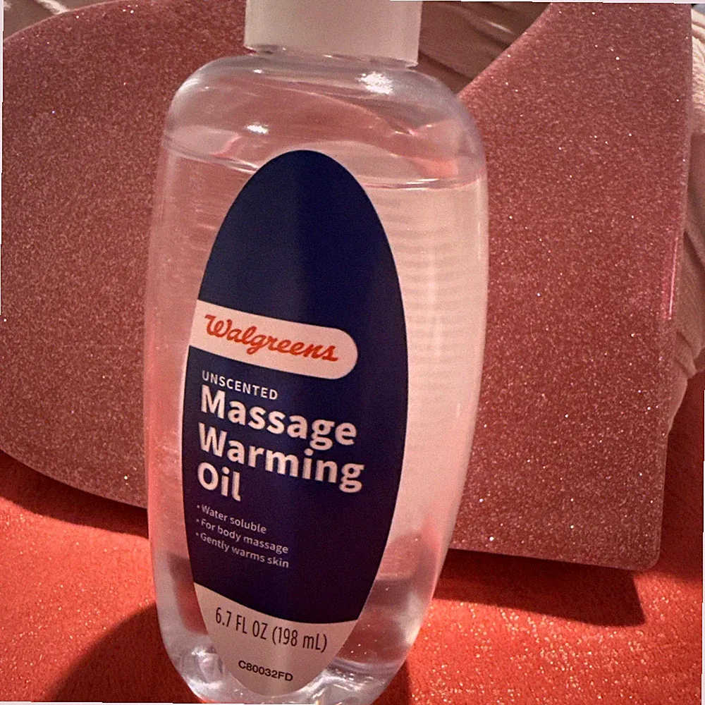 Walgreens Unscented Massage Oil Warming Effect Water Soluble 6.7 fl oz (198 mL)